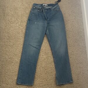 Abercrombie & Fitch Ultra High Rise Blue Jeans 90s Straight Leg